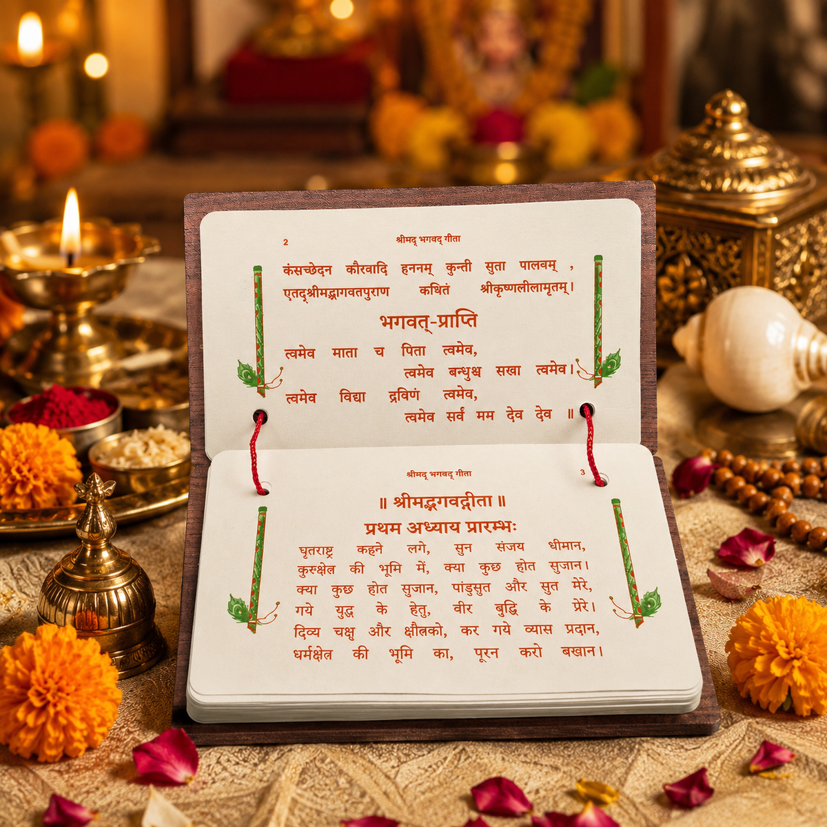 Bhagwat Geeta, Premium Pandulipi Style Large Print Pothi (Hindi)