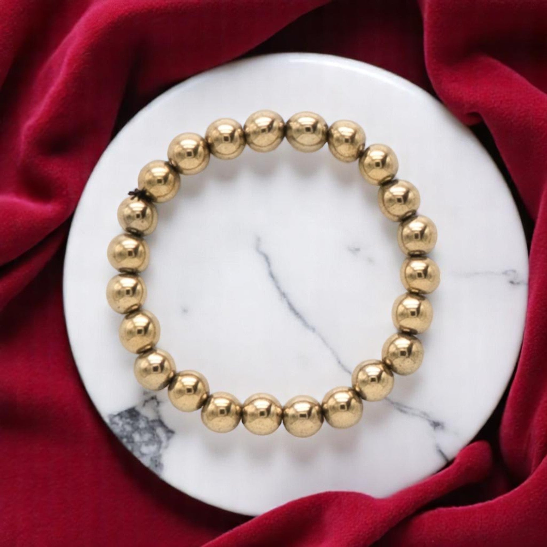 Golden Pyrite Abundance Bead Bracelet – Divine Balance Series
