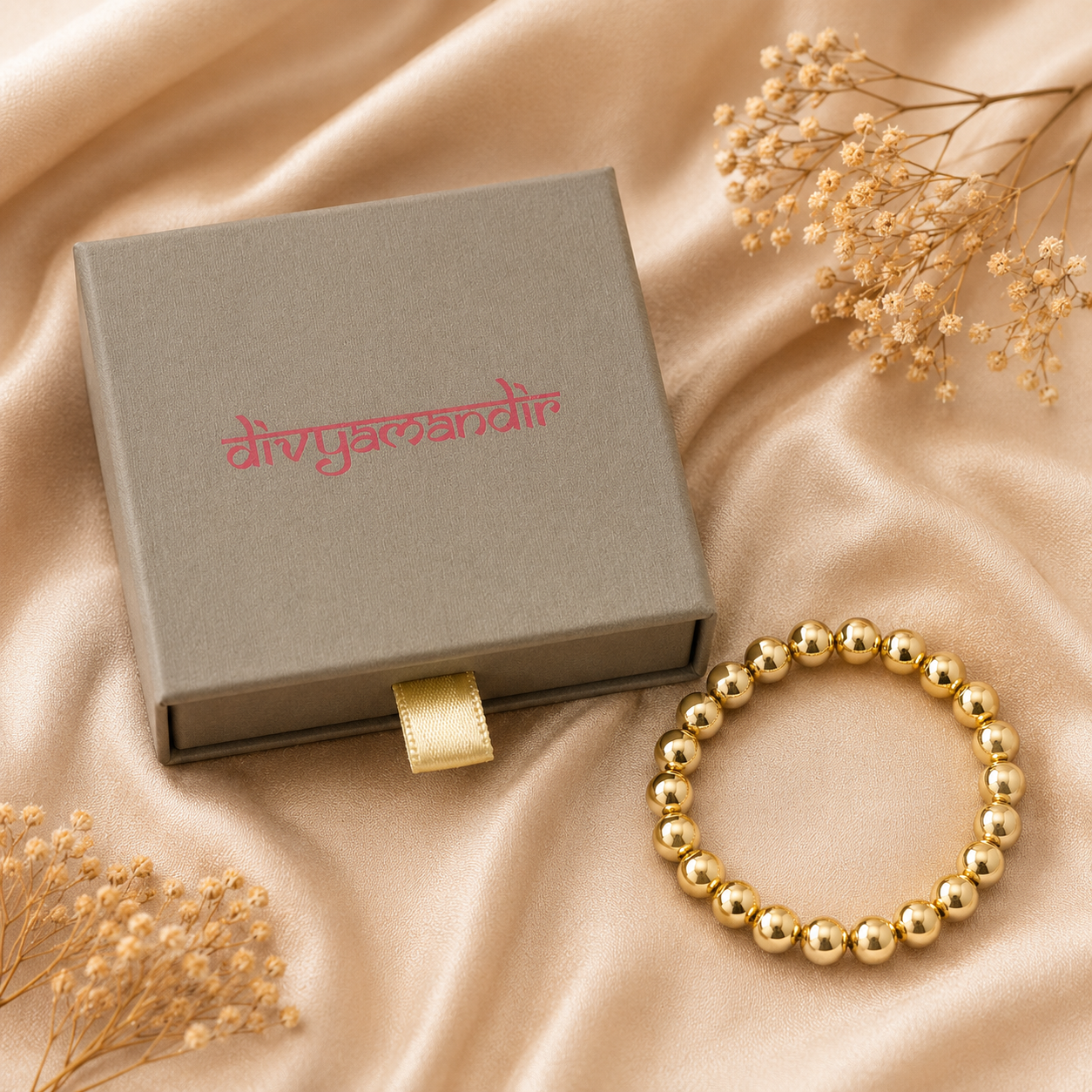Golden Pyrite Abundance Bead Bracelet