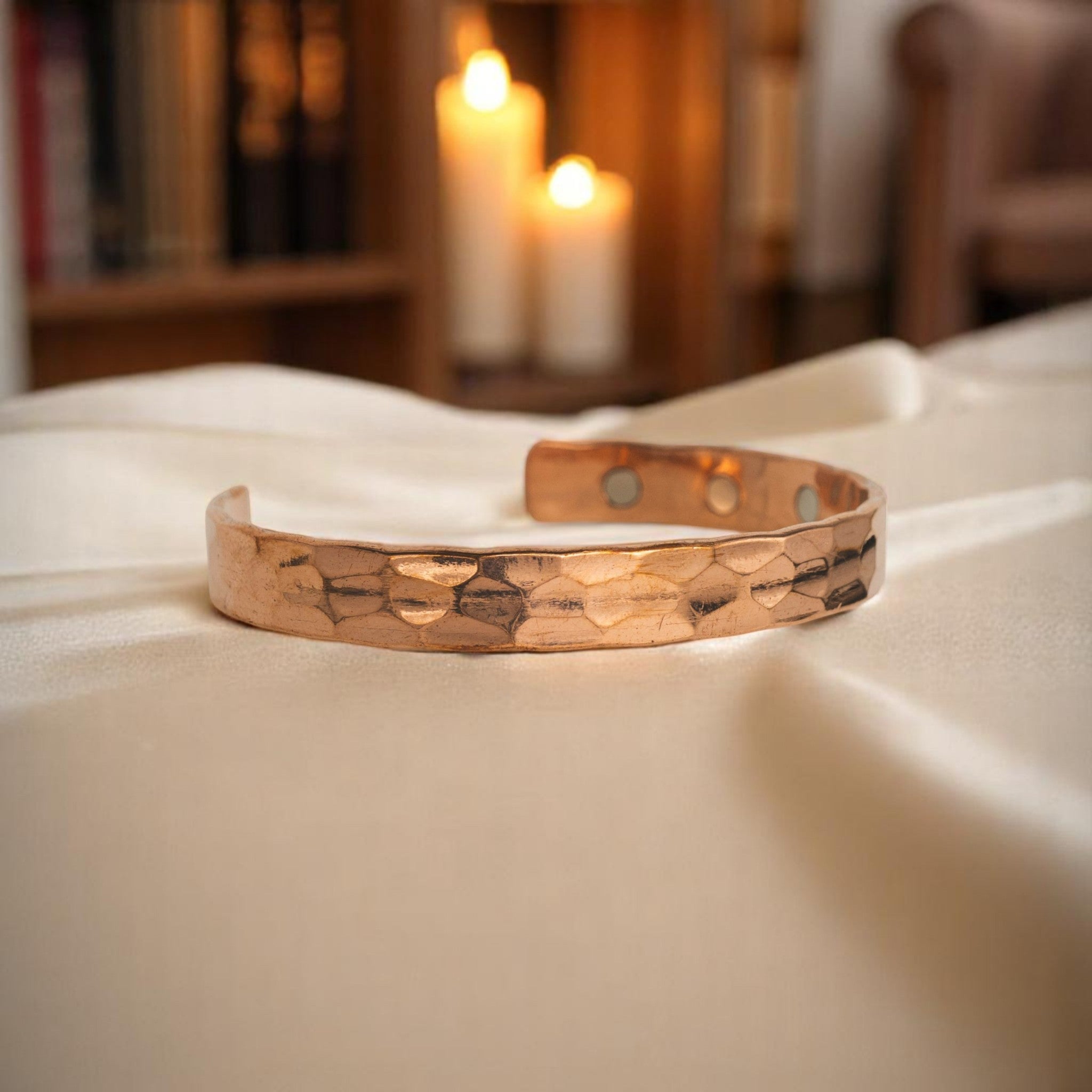 Hammered Copper Magnetic Bracelet – Rustic Charm Meets Holistic Wellness