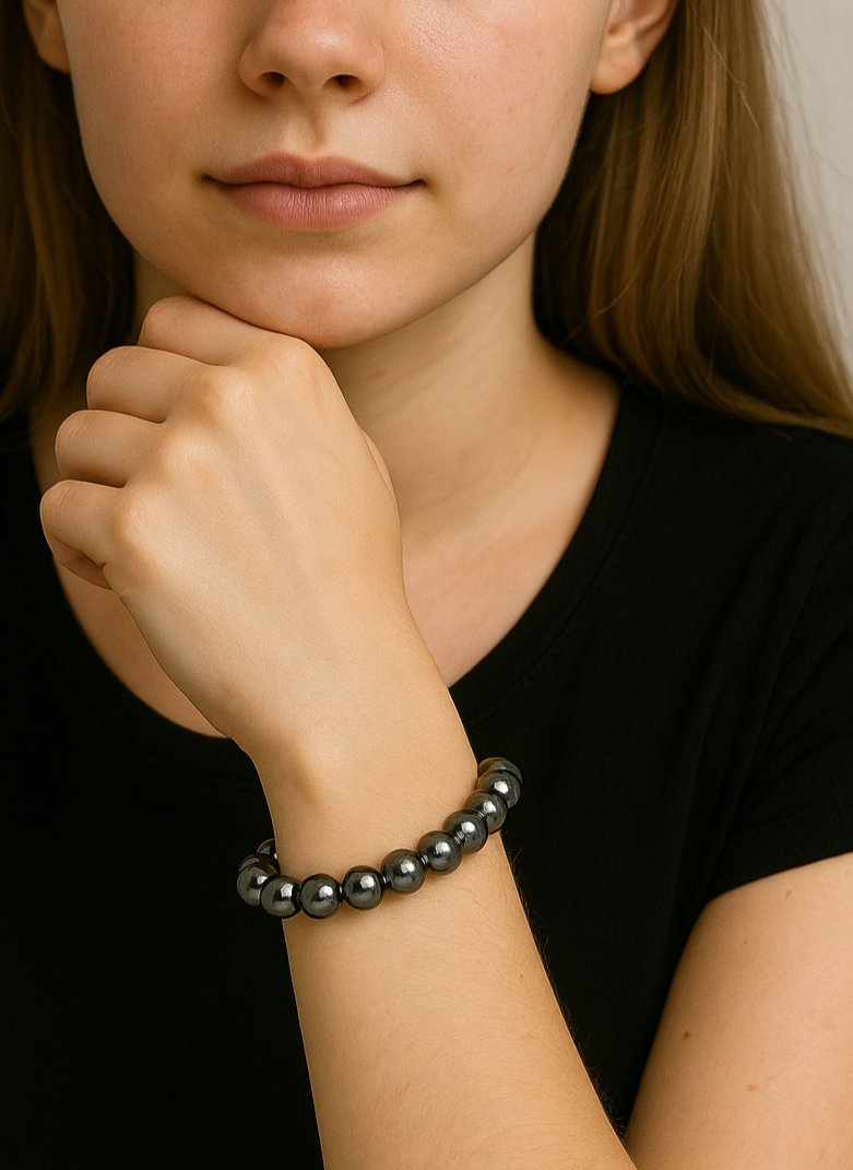 Hematite Grounding Bead Bracelet – Divine Balance Series