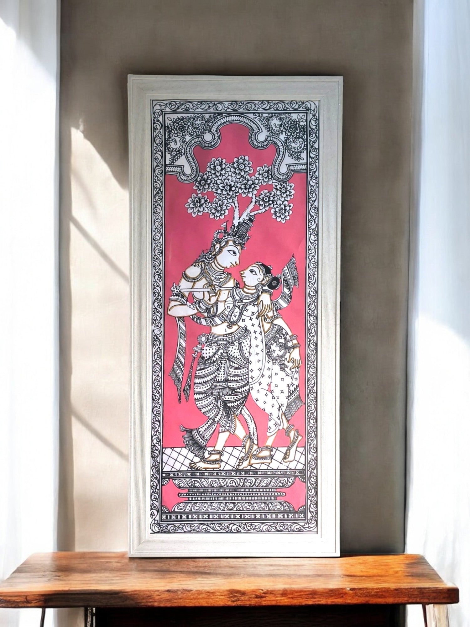Eternal Love Radha Krishna Pattachitra Wall Art – A Timeless Celebration of Divine Romance