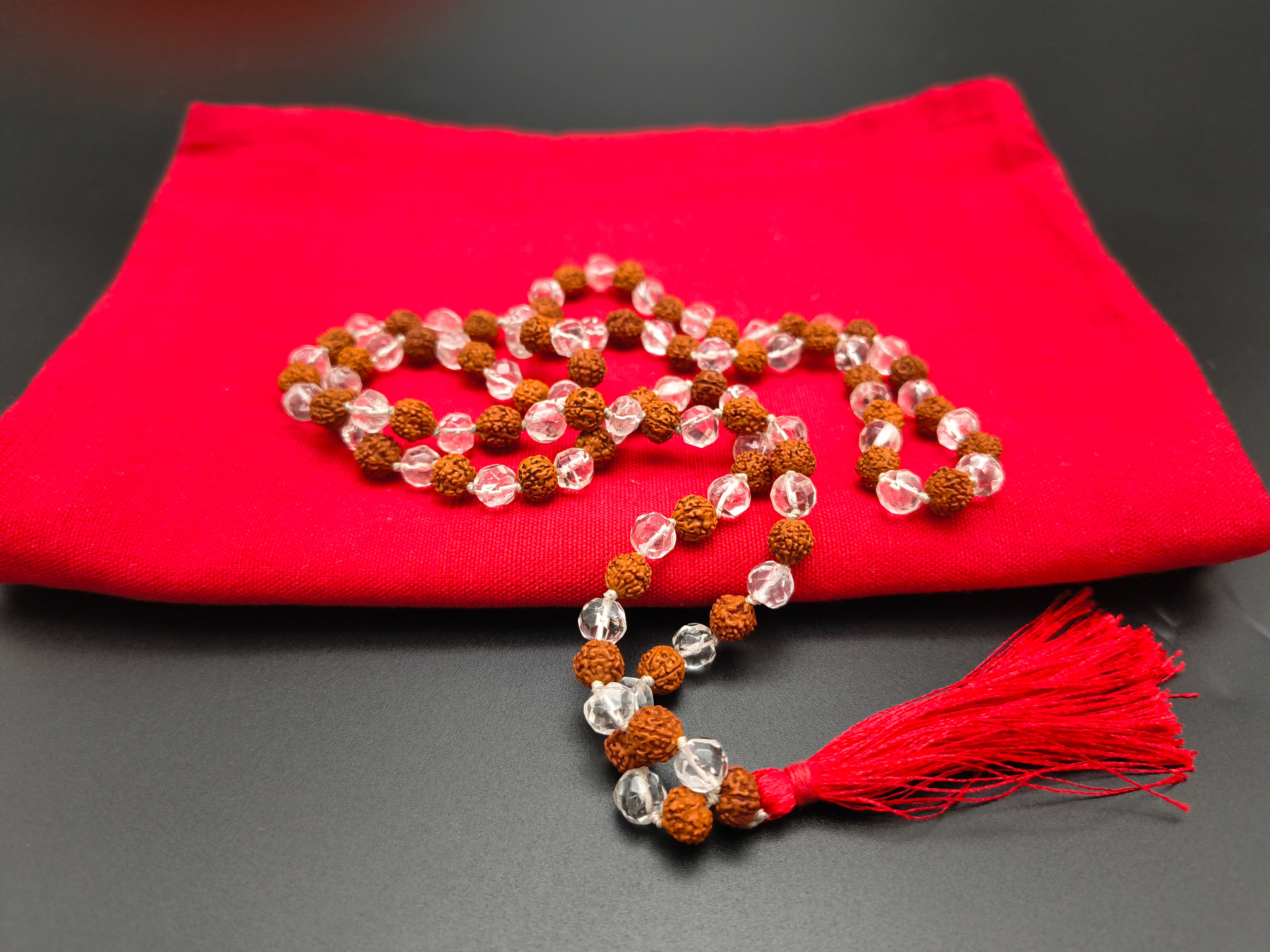 5 Mukhi Rudraksha and Sphatik Mala