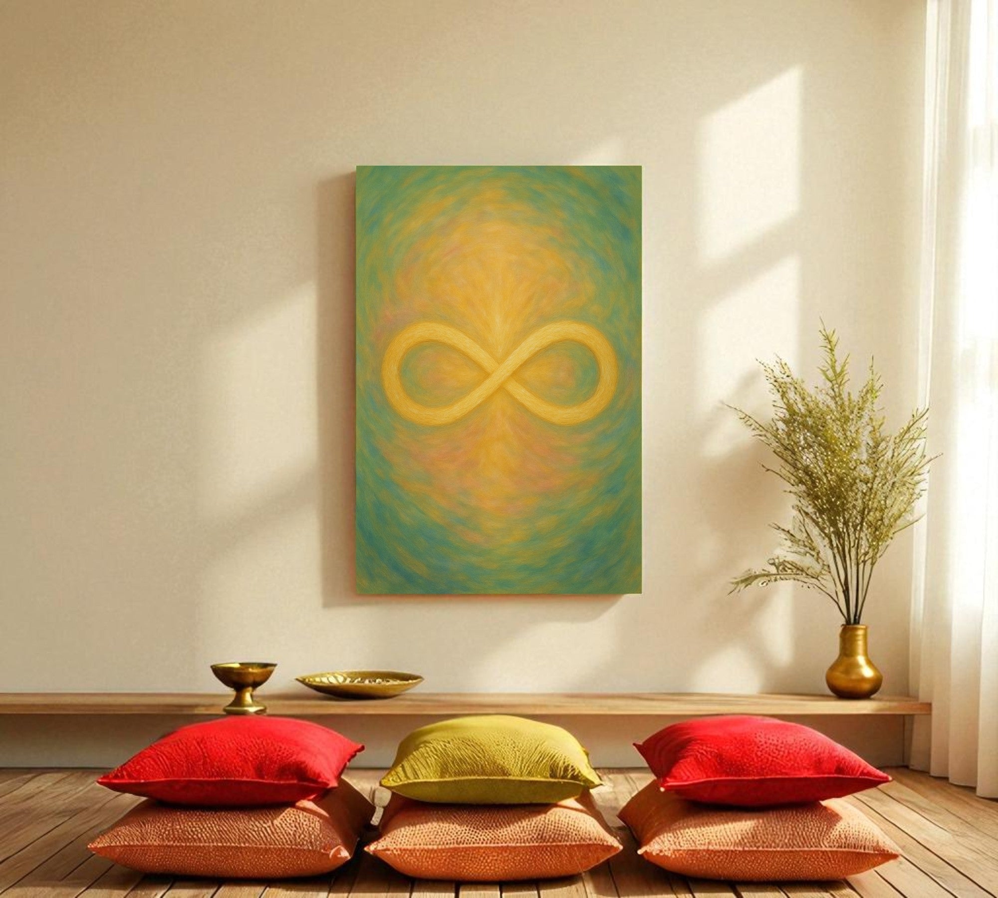 Infinite Blessings | Vastu Wall Art for Abundance, Balance and Unbroken Flow (Gallery-Wrapped Canvas with Wooden Back Support)