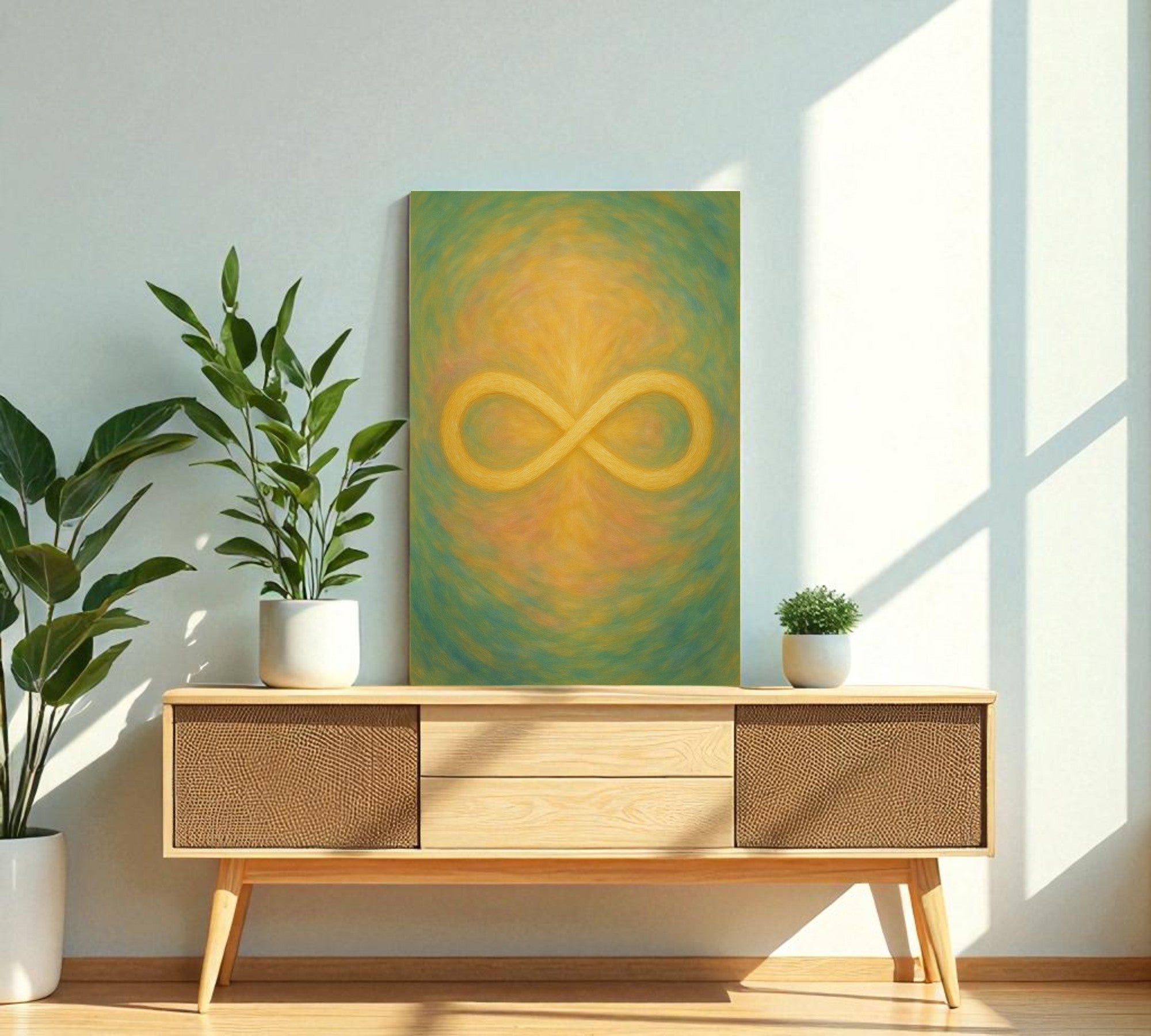 Infinite Blessings | Vastu Wall Art for Abundance, Balance and Unbroken Flow (Gallery-Wrapped Canvas with Wooden Back Support)