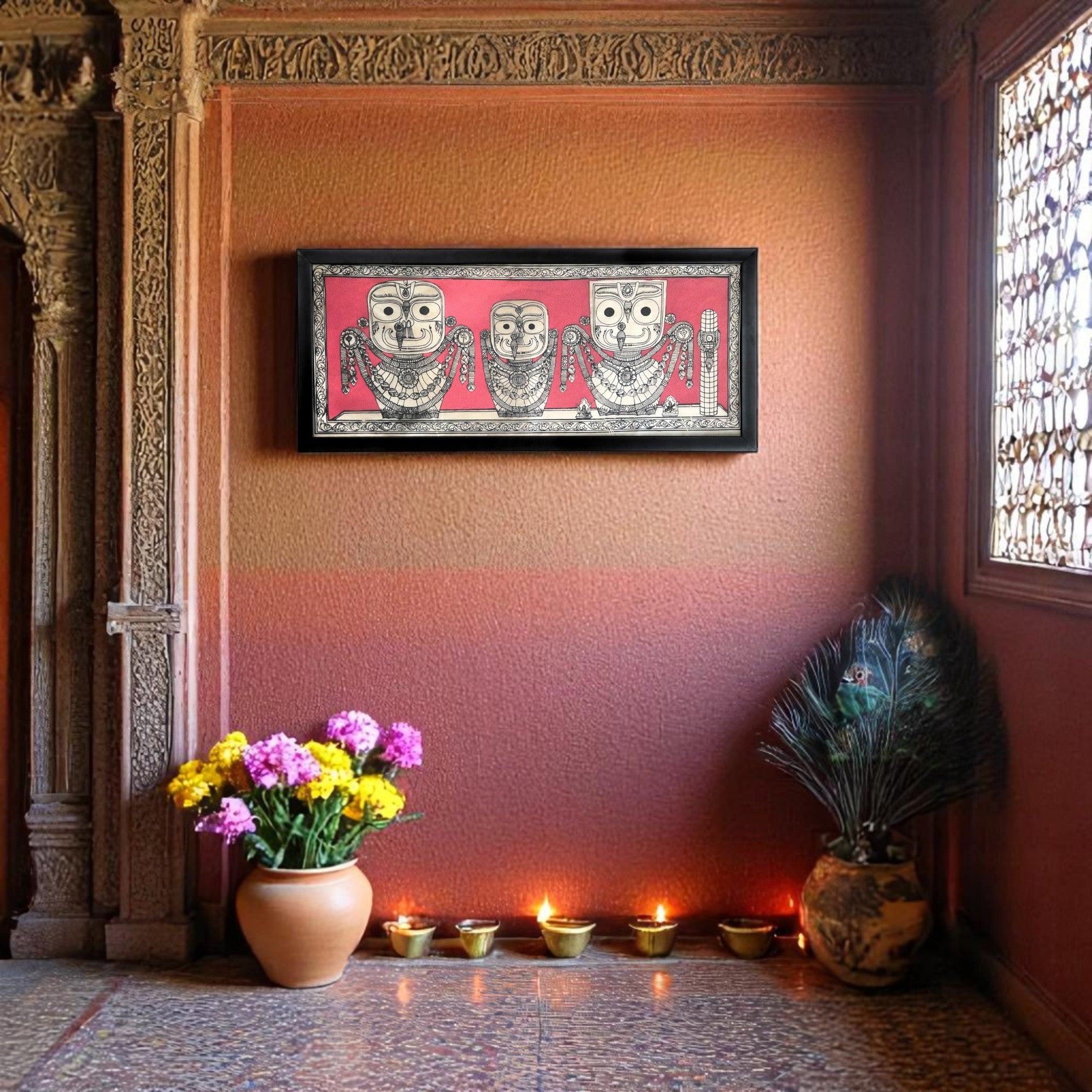 Sacred Jagannath Pattachitra Wall Art – Divine Blessings for Your Home