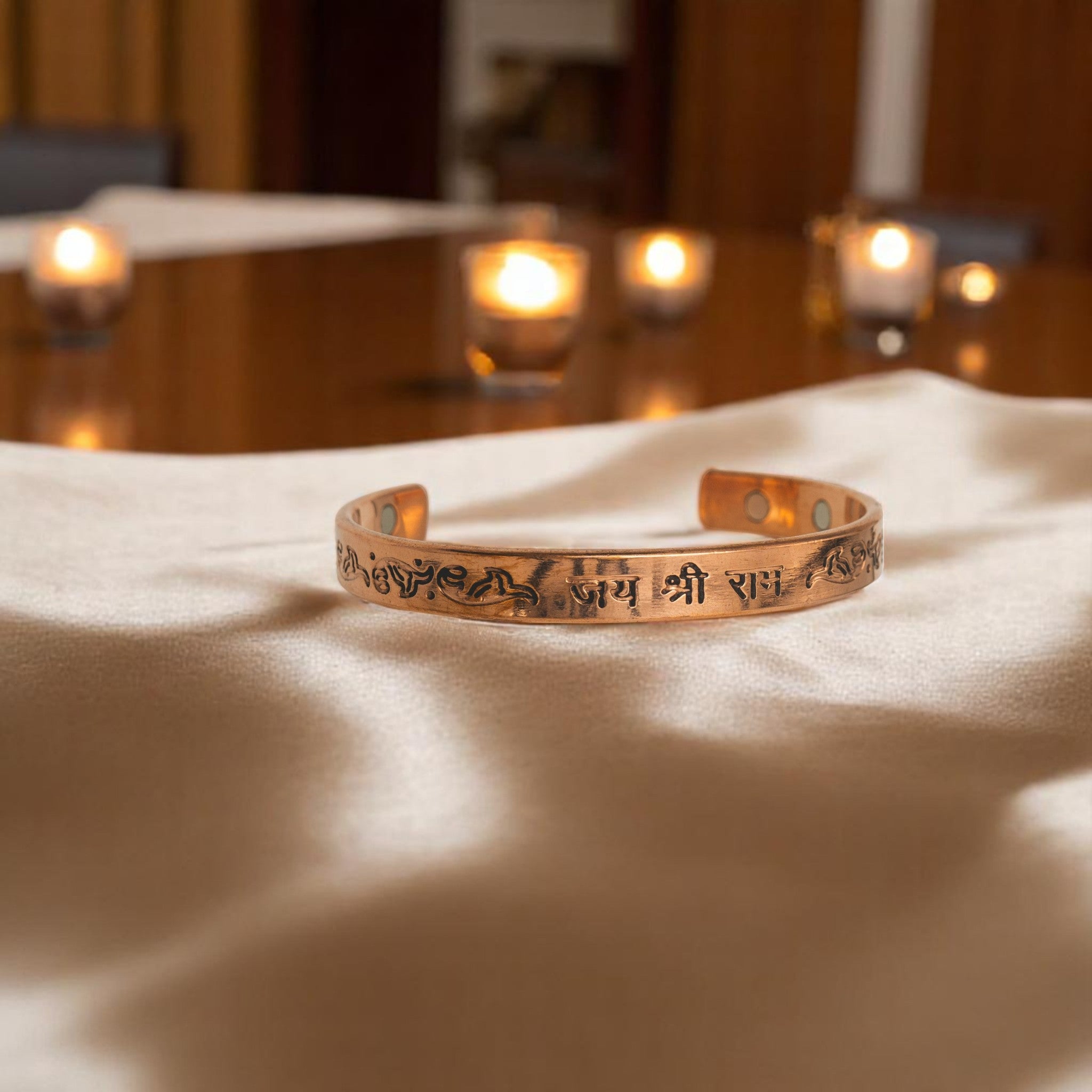 Copper Magnetic Jai Shri Ram Bracelet – Divine Strength, Everyday Balance