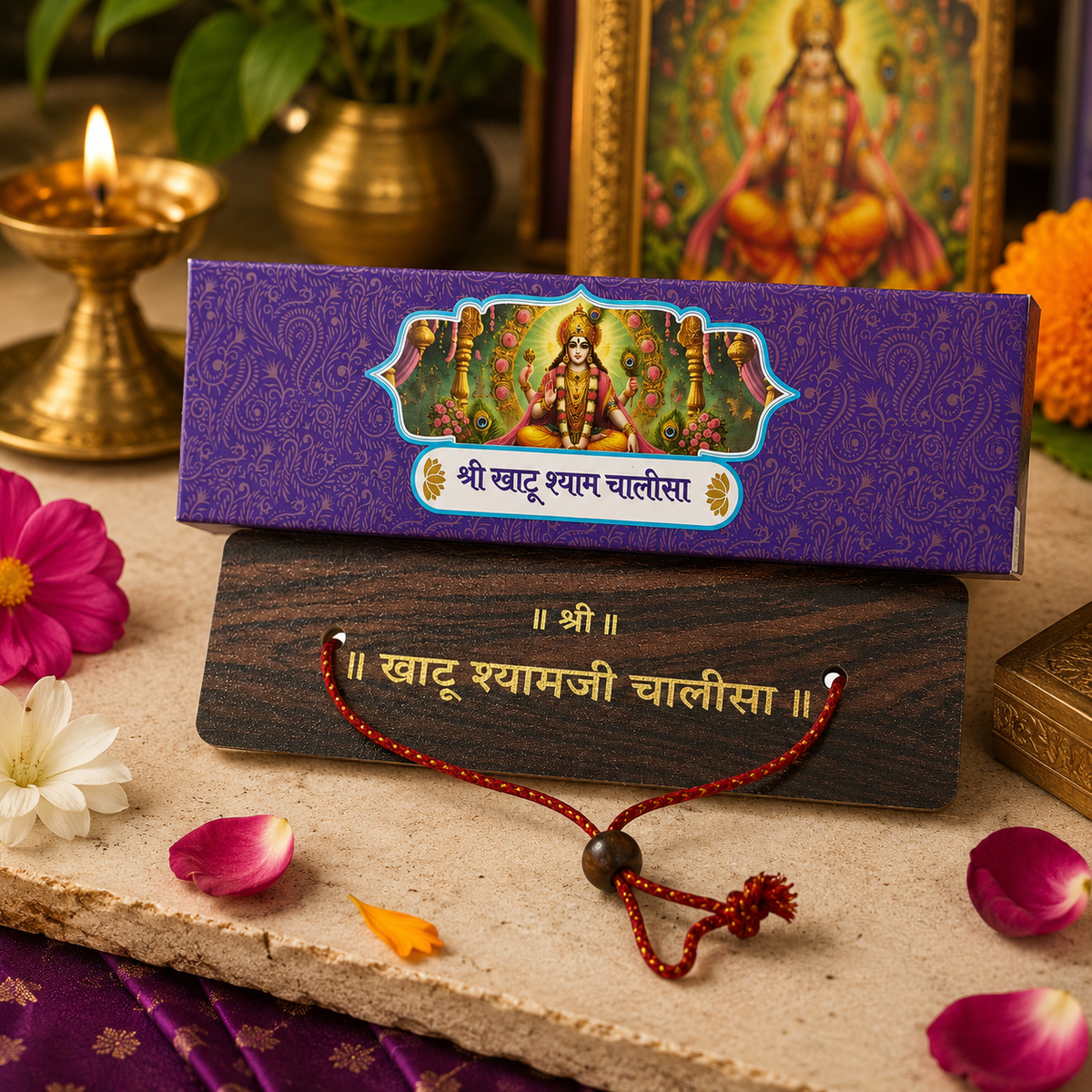 Khatu Shyam Chalisa, Pandulipi Style Wooden Pothi (Hindi)