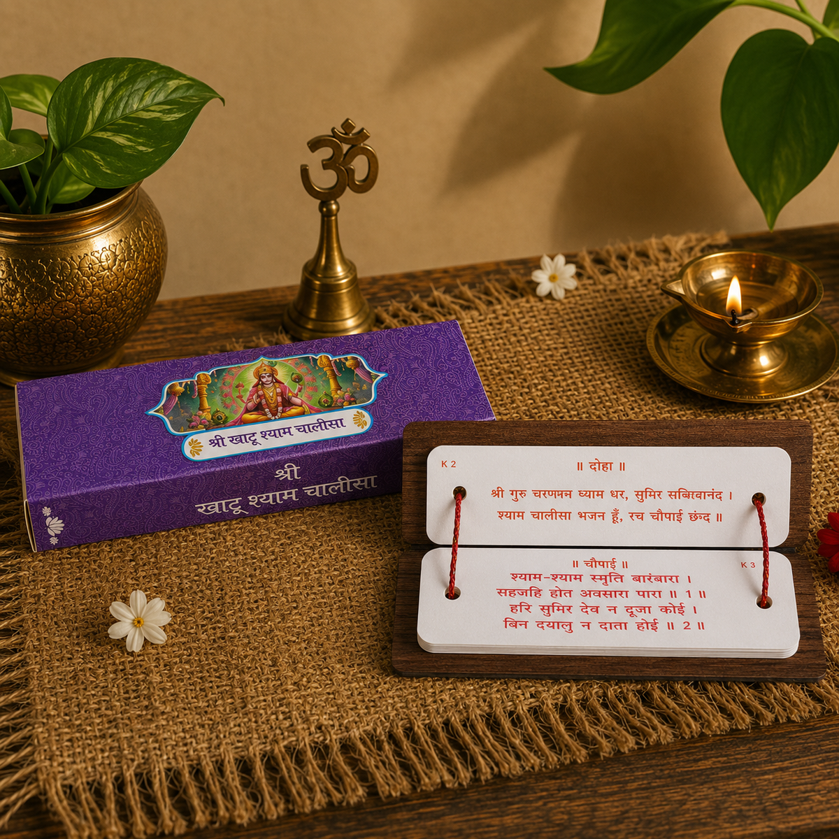 Khatu Shyam Chalisa, Pandulipi Style Wooden Pothi (Hindi)