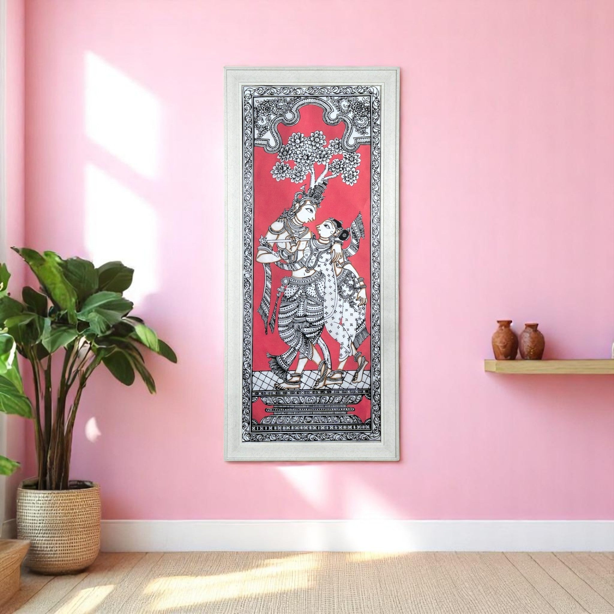 Eternal Love Radha Krishna Pattachitra Wall Art – A Timeless Celebration of Divine Romance