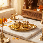 Brass Kumkum Chandan Box