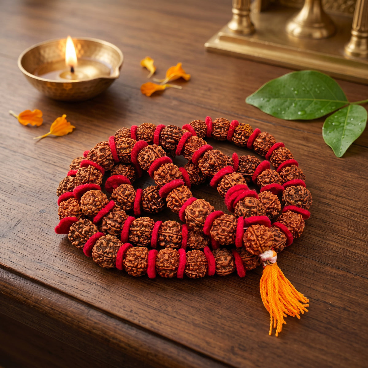 5 Mukhi Rudraksha Large Beads Mala