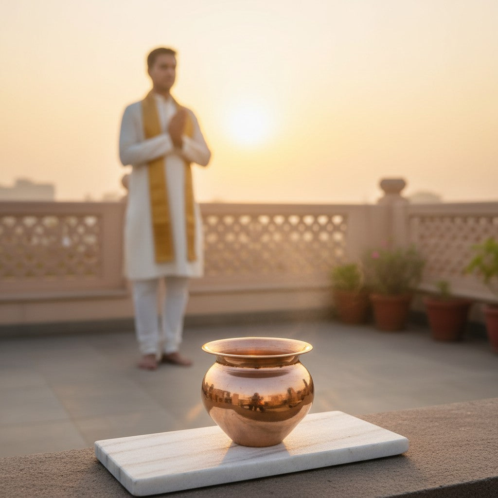 Pure Copper Kalash (Lota) Large