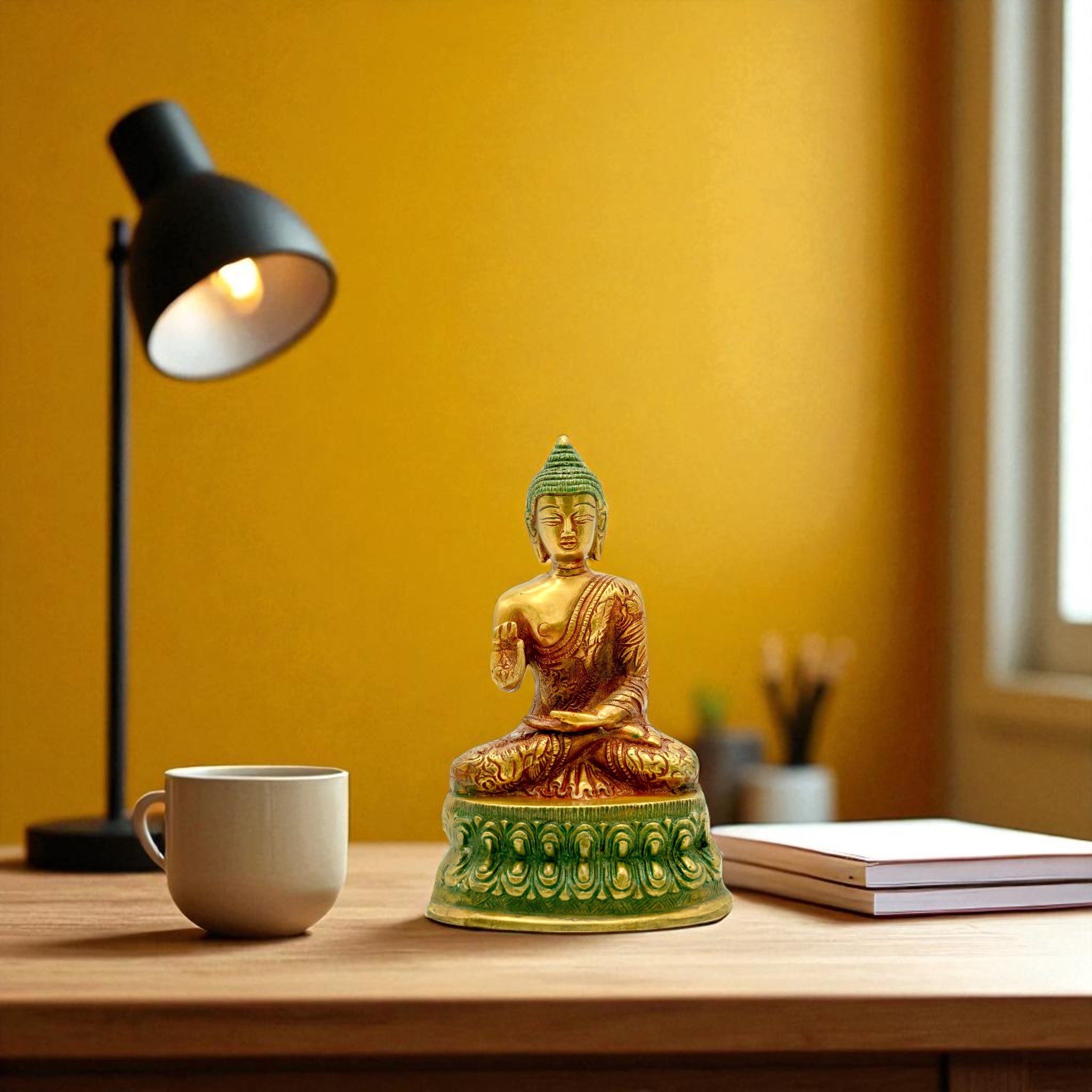 Meditating Buddha Brass Idol – A Divine Symbol of Calm & Mindfulness