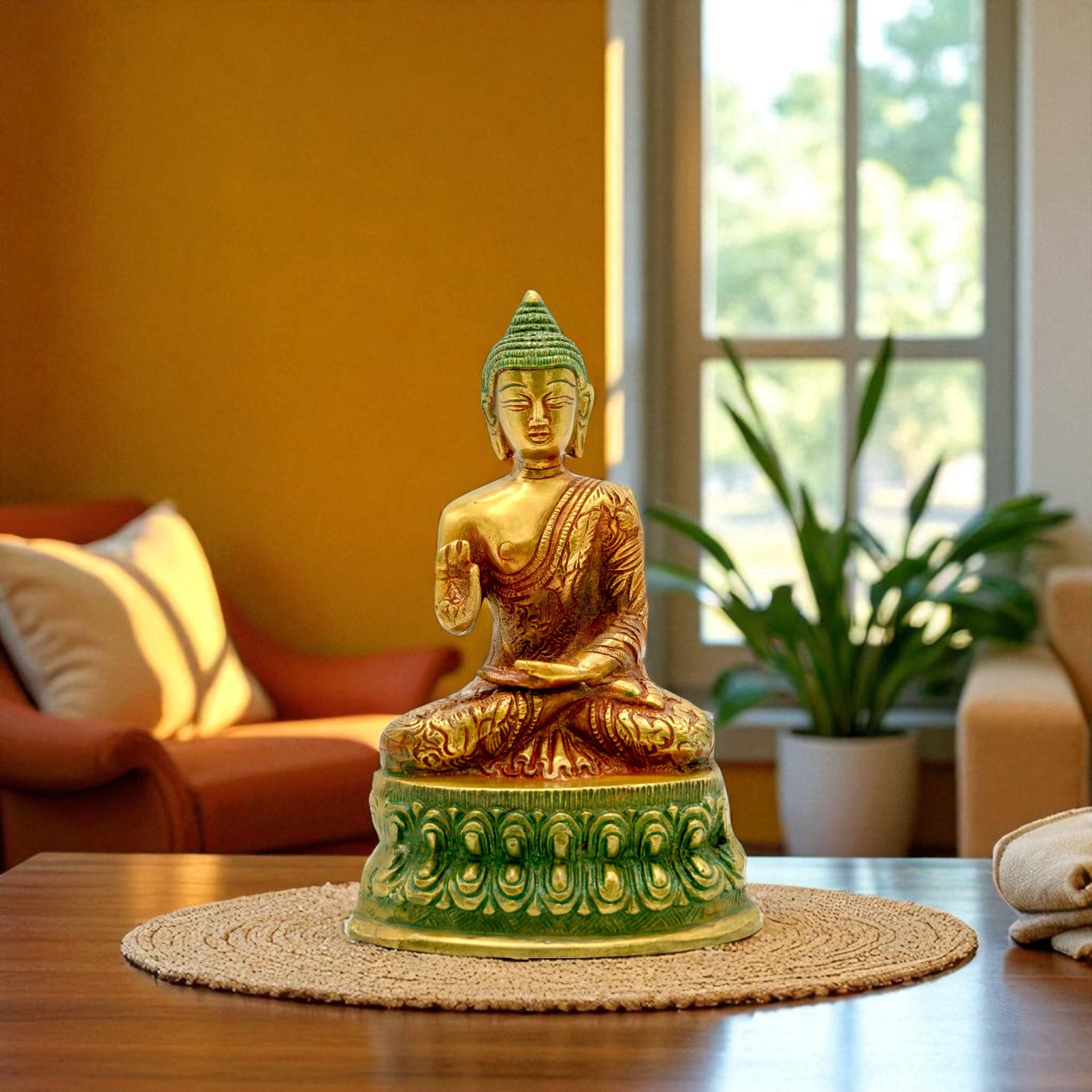Meditating Buddha Brass Idol – A Divine Symbol of Calm & Mindfulness