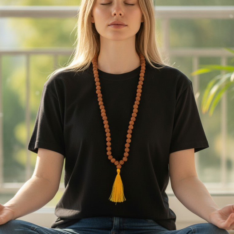 5 Mukhi Rudraksha Medium Beads Mala