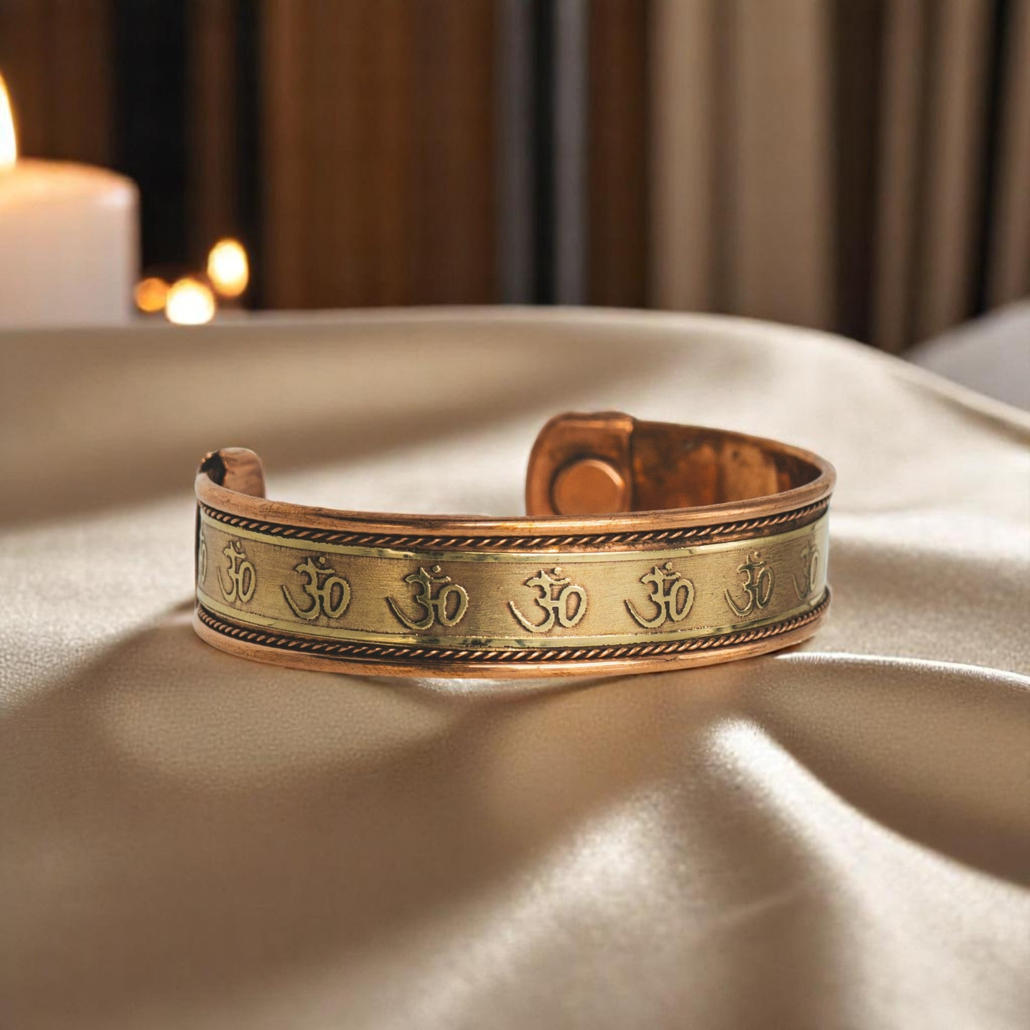 Copper Magnetic OM Bracelet – Spiritual Wellness in Every Curve