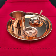 Copper Pooja Thali Set for Daily Rituals