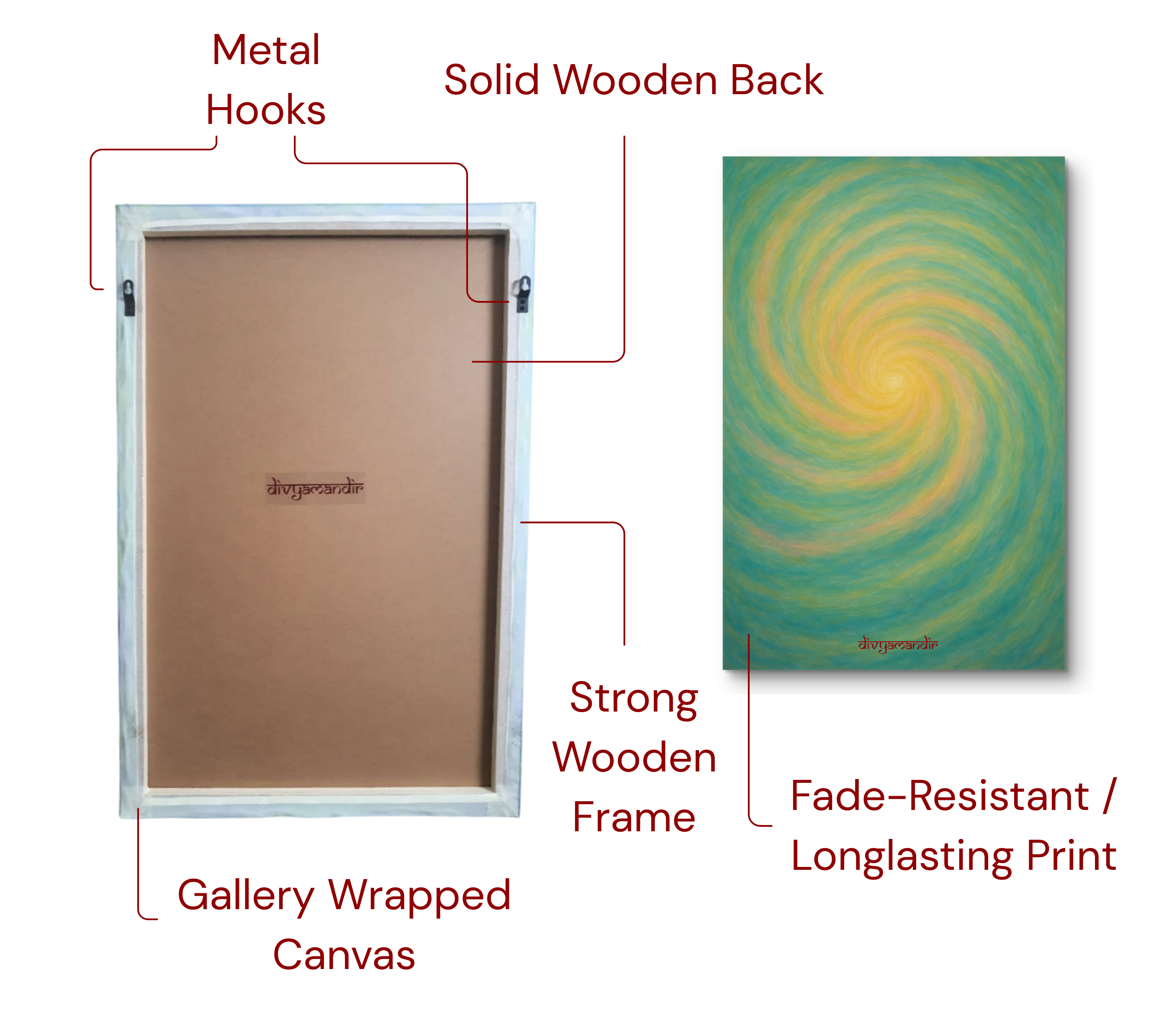 Positive Energy Swirl | Vastu Wall Art for Momentum, Flow and Fresh Cycles (Gallery-Wrapped Canvas with Wooden Back Support)