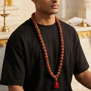5 Mukhi Rudraksha Large Beads Mala