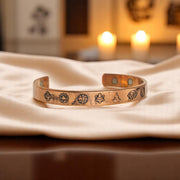 Copper Magnetic Sapt Yantra Bracelet – A Symphony of Sacred Symbols