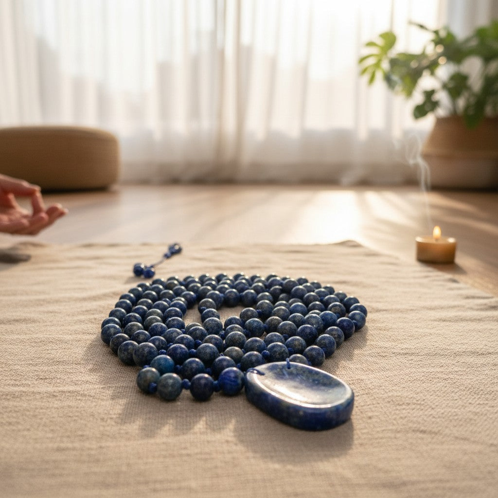 Sodalite 108 Beads + 1 Thumbstone Japmala