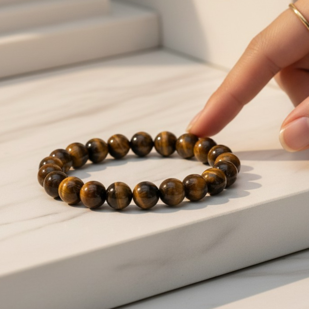 Tiger Eye Courage Bead Bracelet