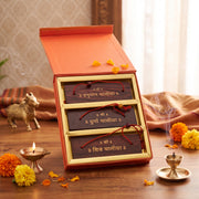 3-in-1 Chalisa Set, Pandulipi Style Wooden Pothis (Hindi)